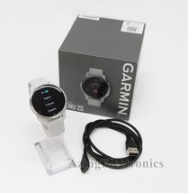 Garmin Venu 2S Watch Silver Stainless Steel Bezel with Gray Band 010-02429-02 - £142.34 GBP