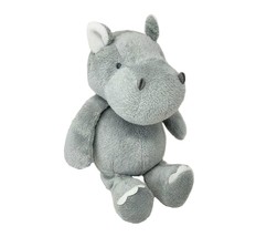 Carter&#39;s 2014 Baby Grey Hippo 66741 Stuffed Animal Plush Toy Lovey Hippopotamus - £36.61 GBP
