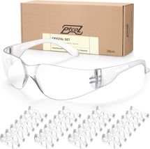 28 Pack Clear Safety Glasses - Impact Resistant Anti-Scratch Goggles, AN... - $62.32