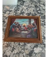 Last Supper Lenticular Picture   3D   13 x 16 framed  Vintage - $411.55 MXN