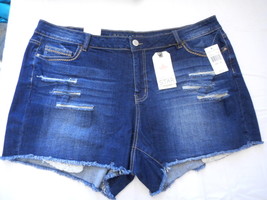 Women&#39;s Juniors Vanilla Star Crochet Trim Distressed Denim Size 24 NEW - £15.39 GBP