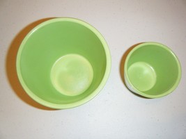 Two Green Flower Pots 4X4 And 3X3 Matching Really Cute - £5.05 GBP