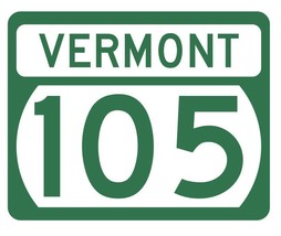 Vermont State Highway 105 Sticker Decal R5310 Highway Route Sign - $1.45+