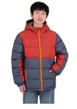 Pacific Trail Boys Girls Puffer Jacket Red Gray Grey Pockets Water Resis... - $54.99