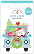 Doodlebug Doodle-Pops 3D Stickers-Here Comes Santa - £8.96 GBP