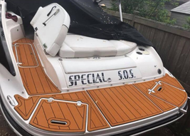 Rinker Boat Yacht Swim Platform Cockpit EVA Faux Teak Decking Floor Pad - $9.99