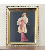 1930s Art Deco Framed Original Billy DeVorss Lithograph Ermine &amp; Orchids... - $42.01 CAD