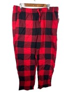 Old Navy Pajama Pants NEW XL Mens Red &amp; Black Plaid Buffalo Check Flannel - £29.71 GBP