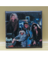 Poison 80s Hair Band Photo  Pinback Square Classic Band Button 1 1/2&quot; - $7.25