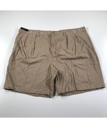 Ralph Lauren Mens 50 Big Shorts Beige Khaki Pleated Cotton Leisure - £18.37 GBP