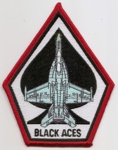 NOS USN US Navy F-14 Tomcat VF-41 Black Aces Embroidered Shoulder Shirt ... - £3.90 GBP