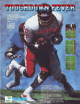 Touchdown Fever Video Arcade Game FLYER Vintage Retro Unused Football Artwork - £14.96 GBP