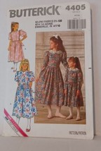 Butterick Girls Dress Pattern 4405 Size 4-5-6 From 1989 - $8.86