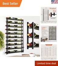 Wall Mounted Wine Rack: Hanging Wine Wall Rack for 20 Wine Bottles - 4ft... - $129.02