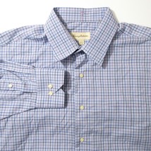 Tommy Bahama Blue Purple Checks Long Sleeve Men&#39;s Shirt 16.5 32-33 - £21.54 GBP