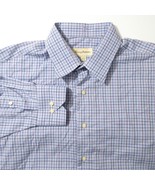 Tommy Bahama Blue Purple Checks Long Sleeve Men&#39;s Shirt 16.5 32-33 - £21.19 GBP