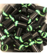 12 Ultra-Premium Quality Iron Ferrules Black with Green &amp; Yellow Rings 1” - €32,99 EUR