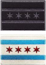 Chicago City Flag Patch [2PC Bundle - 3.0 X 2.0 inch - Iron on Sew on - ... - £10.40 GBP