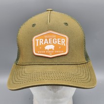 Traeger Wood Fired Grills Hat Cap BBQ Pig Patch Snapback Mesh Trucker Green - £10.90 GBP