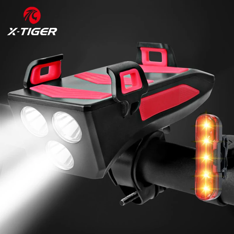 X-TIGER Bike Light Bicycle Lamp With Bike Phone Holder Bicycle Bell Phone Holder - £15.56 GBP+