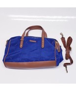 Vera Bradley Blue Preppy Poly Triple Travel Bag Claret Blue Brown Purse - $522.86 MXN