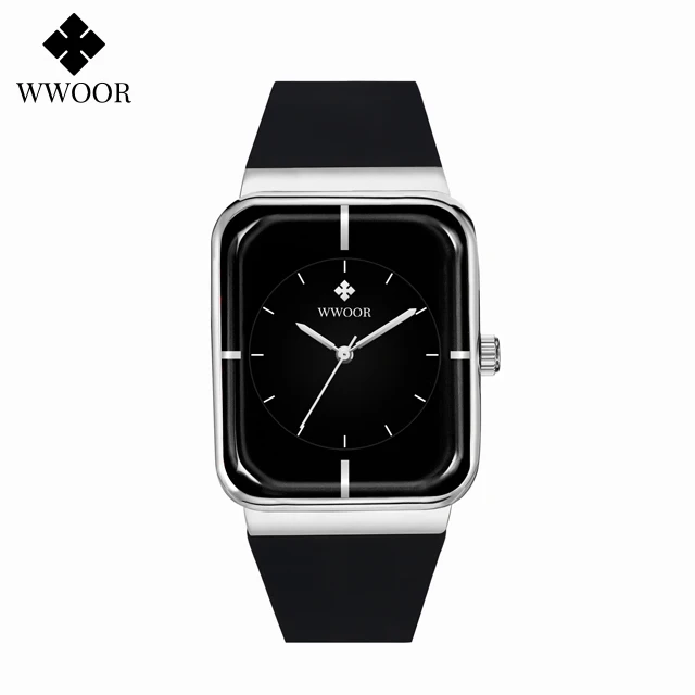 Watch For Men Fashion Casual Waterproof Wristwatches Male Silicone Strap Square  - £26.37 GBP
