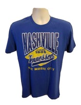 Nashville Tennessee The Music City est 1806 Adult Medium Blue TShirt - £11.84 GBP