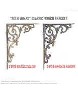 Set of 2 Solid Brass Classic Swirl Floating Shelves - 10.23&quot; Wall Shelf ... - €73,31 EUR
