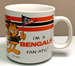 Vintage Garfield Mug I&#39;m A Bengal&#39;s FAN-ATIC! Football Nfl Licenced Enesco 1978 - £21.49 GBP