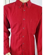 Long Sleeve Corduroy Button Down Red Shirt. Men&#39;s XL. Club Room Charter ... - £12.43 GBP