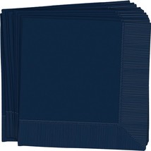 Navy Blue 2-Ply Lunch Paper Napkins - 6.5&quot; x 6.5&quot; (Pack of 40) - Luxurious &amp; Abs - £11.18 GBP