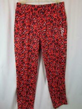 NWT Juicy Couture Bright Red Leopard Print Sweatpants Sz Small Elastic Waist - £35.30 GBP