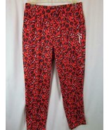 NWT Juicy Couture Bright Red Leopard Print Sweatpants Sz Small Elastic W... - €38,58 EUR