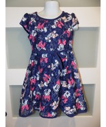 Disney Minnie Mouse Ruffle Blue Pink White Dress Tie At Waist Size 5 Girl&#39;s - $24.66 CAD