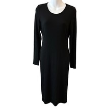 Marine Layer Lexi Rib Long Sleeve Midi Dress Black Size Medium New NWT - £56.72 GBP