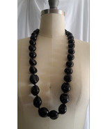 New 32" Best Quality Black Kukui Nut Necklace Lei - $9.97