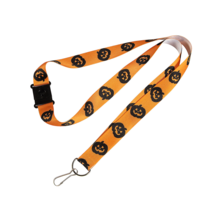 NEW Halloween Jack O Lantern Pumpkin Breakaway Lanyard ID badge key holder 16 in - £3.89 GBP