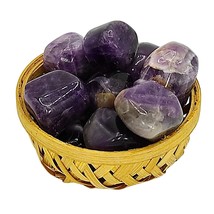 Amethyst Tumbled Stone Reiki Healing Crystals (200 Grams, Purple) FOR Healing - £26.10 GBP