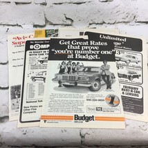 Vintage 1979 Rent A Car Advertising Art Lot Of 6 Print Ads Automobile Re... - £11.67 GBP