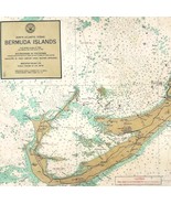 1970s Bermuda Islands Placemat Depth Chart Maritime Nautical Signals DWHH16 - $34.24 CAD