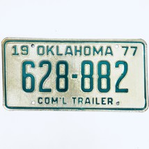 1977 United States Oklahoma Commercial Trailer License Plate 628-882 - £14.49 GBP