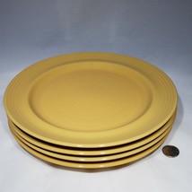 Set of 4 Pier 1 Festival Marigold 10.75&quot; DInner Plates Stoneware Discont... - £37.20 GBP