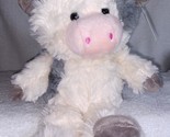 Hugme Whimsical COW 11&quot; Small Plush NWT Very Soft - $9.88