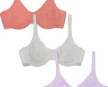 Fruit of the Loom Women&#39;s Cotton Stretch Extreme Comfort Bra 40D  3PK - £21.45 GBP