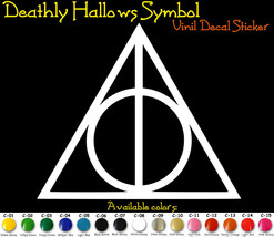 Harry Potter Vinyl Decal Sticker Car Window Wall Laptop Deathly Hallows Symbol - £2.59 GBP+