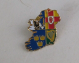 Vintage Colorful Four Countries Flag Emblems Symbols Shaped Lapel Hat Pin - £7.25 GBP