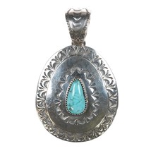 Larry Martinez Chavez Navajo Sterling and turquoise pendant - £408.98 GBP