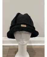 UGG Black Shearling Sheepskin Spill-Seam Water-Resistant Bucket Hat One ... - $34.65