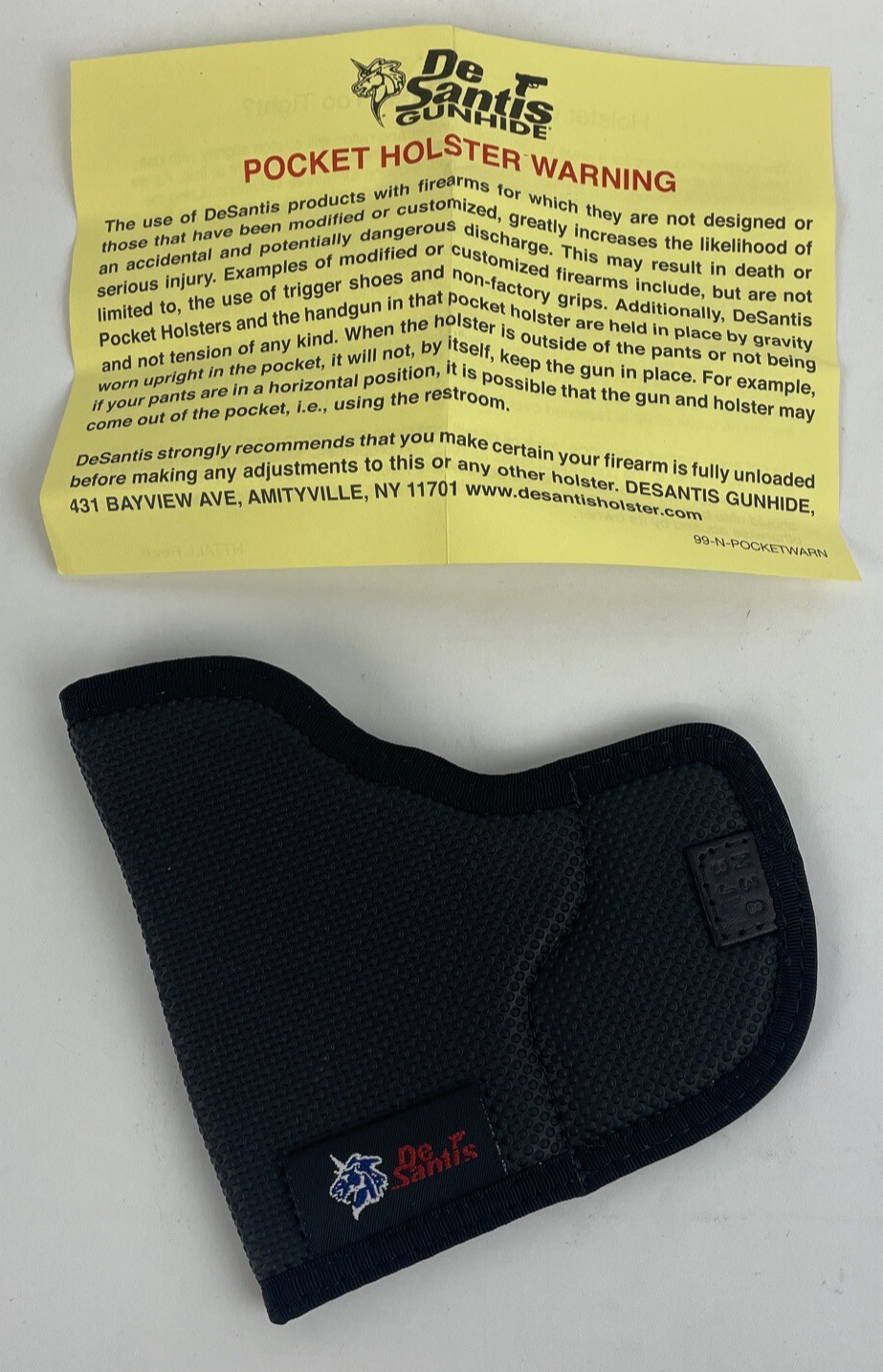 DeSantis The Nemesis Pocket Holster - Black (N38BJV5Z0) See below for mo... - $27.61