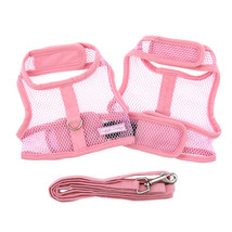 Cool Mesh Solid Pink Dog Harness and Matching Leash Sizes XS-L - $380.59 MXN
